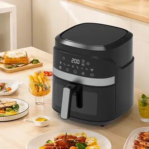 Electrodomésticos Venta caliente pequeña cocina 5.5L1500W freidora de aire inteligente Sartén