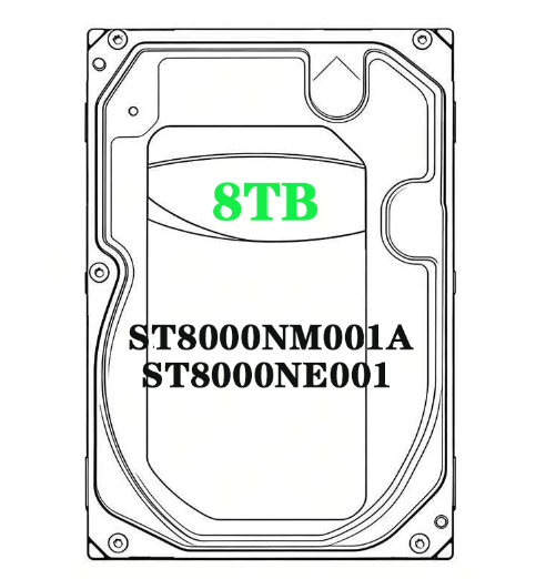 Enterprise Hard Drive ST8000NM001A 8TB Exos 3.5" SATA 6Gb/s 256MB 7200RPM Server HDD for Server Data Center Storage ST8000NE001