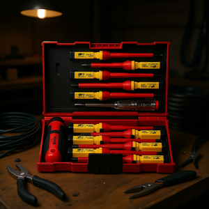 Jeu de tournevis isolés professionnels de 13 pièces, magnétiques, Phillips, Torx, outils d'électricien, qualité industrielle, poignée antidérapante - Product Image 2