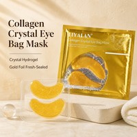 Patchs Hydrogel au Collagène et à l'Or en Sachet Scellé Frais pour Soins de Beauté, Spas et Voyages