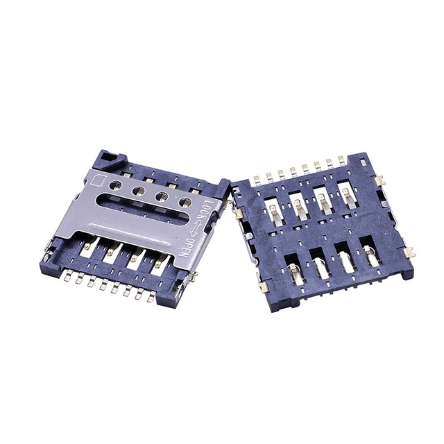 Nano Sim USB Connector 7Pin 1.4h Push-Pull Type Mobile Phone Card Slot Socket Card Slot Holder