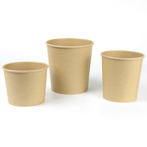 Tigelas de papel de café biodegradáveis, proteção ambiental, descartáveis, potes de sopa, copo, revestimento de pla - Product Image 4