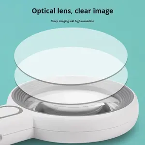 Lupa de Carga con Luz LED de Gran Calibre y Lente de Vidrio de 50 mm para Leer Libros/Periódicos, Reparación Electrónica, Tasación de Joyas - Product Image 6