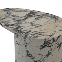 Table basse moderne en marbre avec texture naturelle unique pour meubles de salon à la maison