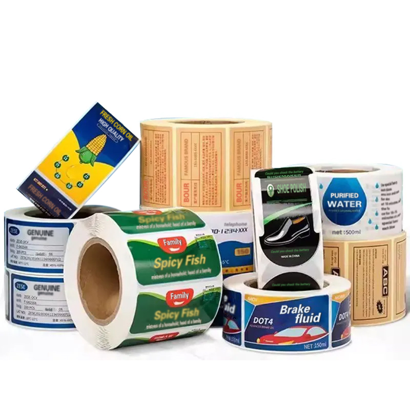 Manufacturers Custom Private Brand Name Printing Logo Adhesive Roll Labels Stickers For Packaging Customized Color