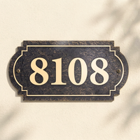 Plaque d'adresse personnalisée, plaque murale rétroéclairée par LED, résistante aux intempéries IP65, taille et couleur personnalisables, visibilité 911, plaque murale
