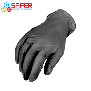Kích Thước Trung Bình Dùng Một Lần Vinyl Găng Tay Nhiệm Vụ Nặng Nề Không Vô Trùng Bột Miễn Phí Cao Su Cao Su Thực Phẩm An Toàn Găng Tay Màu Đen - Product Image 3