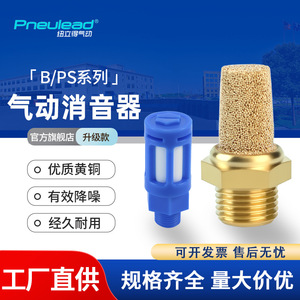 ตัวเก็บเสียงลมนิวเมติก Pneulead รุ่น BSL-01 02 03 ทำจากทองเหลือง สำหรับเครื่องอัดอากาศ - Product Image 2
