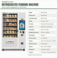 Fabricant de distributeurs automatiques de boissons Yunyin 24h/24 avec écran tactile de 21,5 pouces