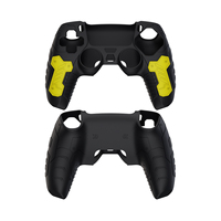 Étui de protection complet en silicone ergonomique bicolore, confortable et antichoc, avec une meilleure stabilité de préhension pour PS5