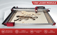 Tête de laser CNC 450 nm 80 W haute puissance avec assistance pneumatique, buse métallique, module laser de découpe et de gravure TTL / PWM