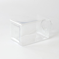 Bouteilles de jus en plastique PET jetables carrées personnalisées de 350 ml pour les sodas et les boissons énergisantes, couleur personnalisée, bouchon noir, capacité personnalisée