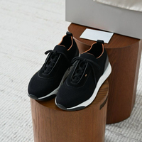 Baskets basses en maille tricotée de luxe italiennes, originales et de qualité supérieure, avec semelle confortable et superposée, chaussures décontractées et tendance pour hommes.