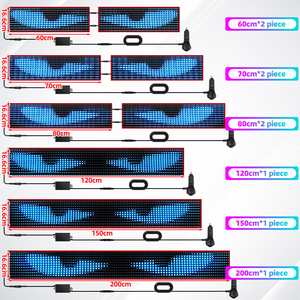 Lumière LED à panneau de pixels pour camion, télécommandée par application, effet 'Devil Eye', 12-24V, éclairage de texte personnalisable DIY, défilant, pliable, pour tableau de bord et pare-brise - Product Image 4