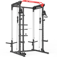 Rack de Potencia Comercial de Alta Resistencia para Gimnasio, Máquina Smith Todo en Uno, Rack Multifuncional para Entrenamiento de Fuerza, Jaula de Potencia, Rack para Sentadillas