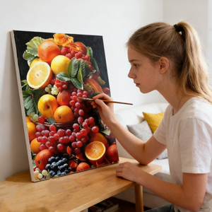 Pintura por Números <span class=keywords><strong>para</strong></span> Niños, Comida y Frutas, Lienzo <span class=keywords><strong>para</strong></span> <span class=keywords><strong>Colorear</strong></span> DIY 40*50cm, Sin Marco o Con Marco, Kit de Arte <span class=keywords><strong>para</strong></span> Niños, Regalo Artesanal Hecho a Mano - Product Image 1