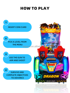Machine de jeu de tir à monnayeur Leon Dragon Knight pour 2 joueurs, en plastique, en anglais, garantie 1 an - Product Image 4