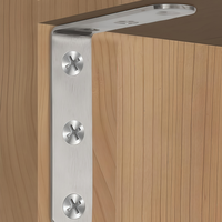 Connecteur de support d'angle en acier inoxydable épaissi Support de joint à 90 degrés pour armoire de cuisine