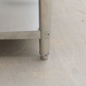 Table de travail de <span class=keywords><strong>chef</strong></span> de banc de travail plat en métal inoxydable de 2/3 niveaux avec la table de travail d'hôtel de restaurant d'acier inoxydable de sous-étagère - Product Image 4