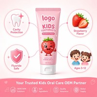 Dentifrice pour enfants sans fluorure, sans SLS, avec probiotiques, renforcement des dents, blanchiment, fabrication OEM certifiée ISO