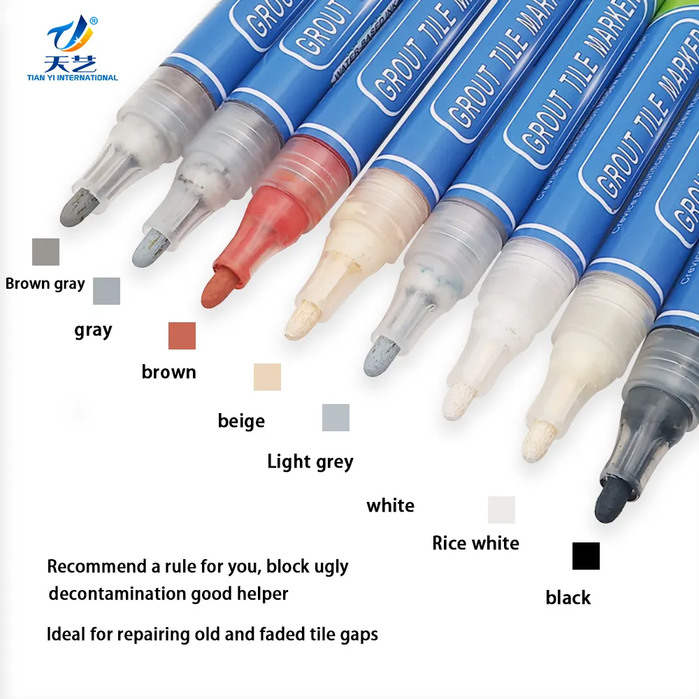 12 Pieces Grout Pen White Rejuvenate Grout Pen Restorer Renew Repair Marker for Tile Wall Floor