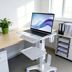 <span class=keywords><strong>Chariot</strong></span> <span class=keywords><strong>de</strong></span> travail dentaire haut <span class=keywords><strong>de</strong></span> gamme avec roues en silicone silencieuses, hauteur réglable <span class=keywords><strong>de</strong></span> 64 à 84 cm, base en X robuste, finition peinte - Product Image 5