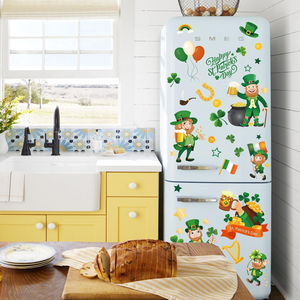 Autocollants statiques réutilisables pour fenêtres, style lutin, résistants aux UV et à l'eau, écologiques, pour la décoration de la maison, pour la fête de la Saint-Patrick - Product Image 4