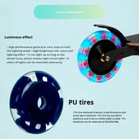 Roues lumineuses pour trottinettes, patins à roulettes, roues de rollerblade, patins à glace, accessoires de patins en ligne 90 mm, imperméables et durables pour l'extérieur