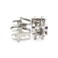 Ring Super Raschig SS304 316L 25mm 38mm 50mm 76mm dengan Tekanan Turun Rendah untuk Distilasi Industri dan Menara Penyerap VOC