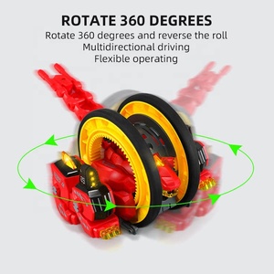 Trẻ em RC Xe đồ chơi 2.4G hai bánh xe điều khiển từ xa 360 độ xoay và nhào lộn khủng long Quái Vật Diễn Viên đóng thế xe đồ chơi với ánh sáng mát mẻ - Product Image 3