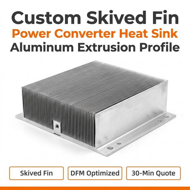 Custom Skived Fin High Density Power Converter Heat Sink
