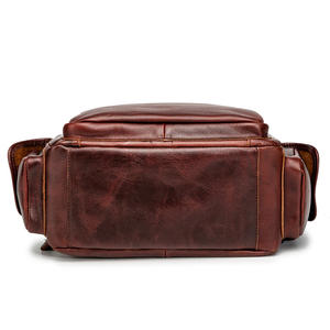 Genuino <span class=keywords><strong>Zaino</strong></span> In Pelle da <span class=keywords><strong>Donna</strong></span> Elegante Borse Fatte A Mano Annata di Vino <span class=keywords><strong>Rosso</strong></span> Femme Doppio Sacchetto di Spalla Esterna del computer portatile di viaggio <span class=keywords><strong>zaino</strong></span> - Product Image 5