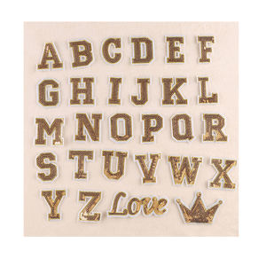 Alla moda 26 alfabeto A-z paillettes patch di ferro su piccole 5cm oro rosa argento paillettes lettere toppe per donna borsa uomo su misura - Product Image 1