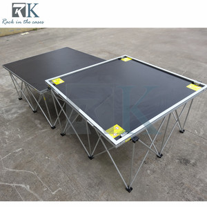 Easy Install 4x4ft Mobile Outdoor Event Concerts Stage Platform Folding Durable - Product Image 2