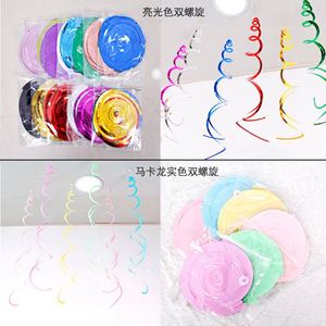 Décorations de fête en spirale, pendentifs tourbillonnants métalliques, guirlandes suspendues pour plafond, ornement de Noël, mariage, anniversaire, ballons - Product Image 4