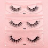 Cils en Faux Vison pour les coins des yeux (extérieur et intérieur), Guide de styles de cils avec nuancier, en plastique écologique et tige en coton, pour influenceurs de beauté et maquillage