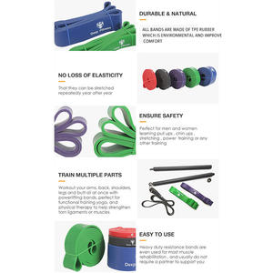 Bandas de Resistencia para Ejercicio, Precio de Fábrica, Logotipo Personalizado, Bandas Elásticas de Goma para Gimnasio, Entrenamiento, Estiramiento, Juego de Bandas para Dominadas - Product Image 4