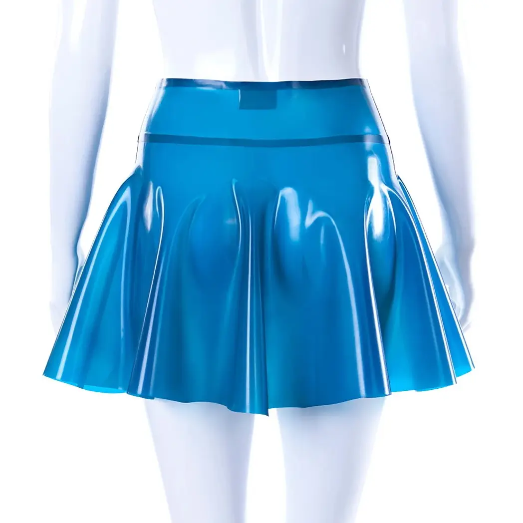Cosplay lateks karet tampan, kostum seragam perawat biru muda ukuran XS-XXL