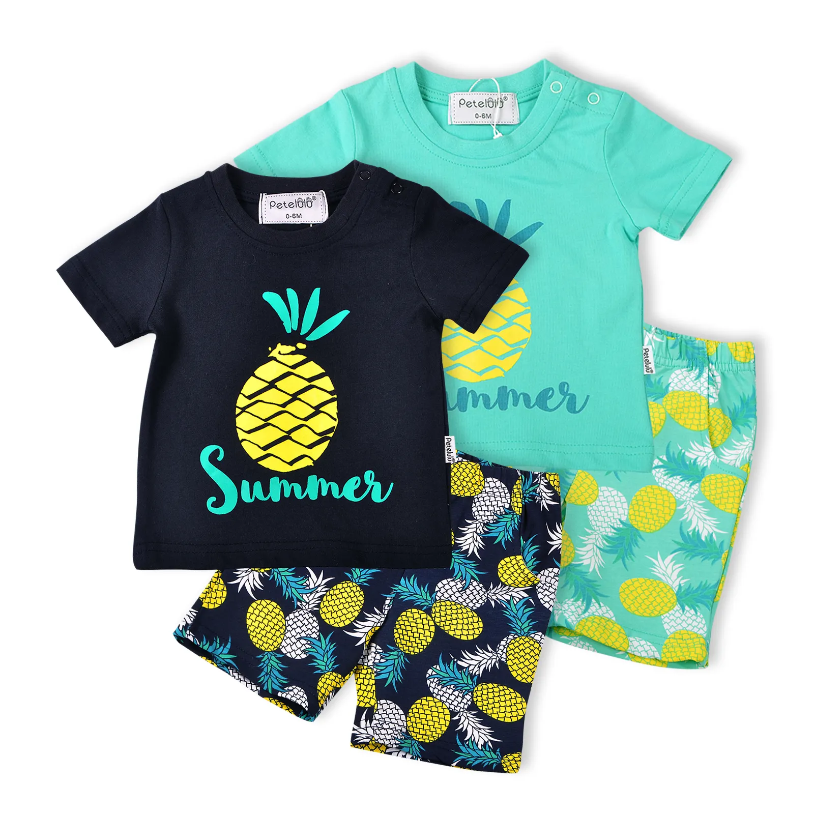 Summer fashion boutiques baby boy clothes sets outfit wholesale