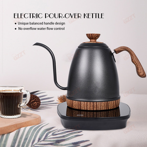 Barista Acero inoxidable 1.2L Verter sobre la elaboración de café Tetera Hervidor de café de cuello de cisne <span class=keywords><strong>con</strong></span> termómetro de precisión simple - Product Image 2