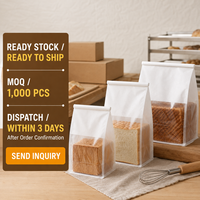 Bolsas de Pan con Cierre Metálico Blancas con Ventana Transparente, Empaque para Panadería, Galletas y Bocadillos, Disponibles en Stock