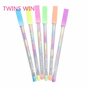 Wholesale promotion 2020 hot-selling colour pens kawaii office & school stationery eco plastic ballpoint ink gel pen 1862