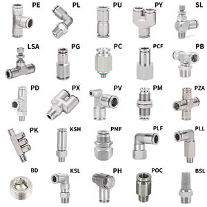 Raccordi Pneumatici Rapidi M5 1/8\" 1/4\" 3/8\" 1/2\" 4 6 8 10 12 14 16mm in Acciaio Inox SS304 Connettori Push-in per Aria - Product Image 1