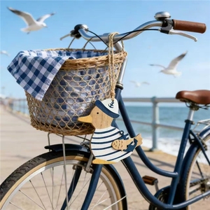 Décoration murale méditerranéenne en bois peint, <span class=keywords><strong>petit</strong></span> canard marin, cadeau pour fête sur la plage, cadeau pour enfants - Product Image 3