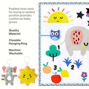 Alfombra de Gimnasio para Bebés con 7 Juguetes Colgantes, Acolchada y Suave para una Variedad de Posiciones Corporales - Product Image 5
