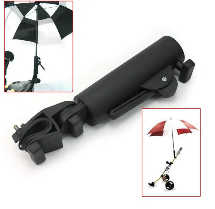 Держатель для зонта, универсальная подставка для велосипеда, прочная Поворотная Тележка для гольфа с двойным замком, Регулируемый угол наклона для инвалидной коляски