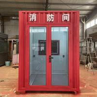 Cabine de sécurité en structure acier de style chinois pour pompiers avec toilettes séparées, imperméable et coupe-vent, personnalisable