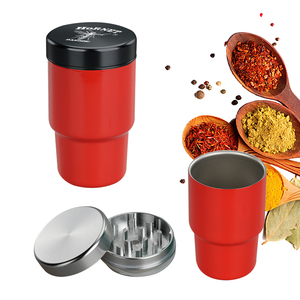Molinillo de Hierbas Secas HoneyPuff de Aluminio con Tapa Magnética de 3 Piezas, Molinillo Redondo con Dientes Afilados para Triturar Hierbas - Product Image 2