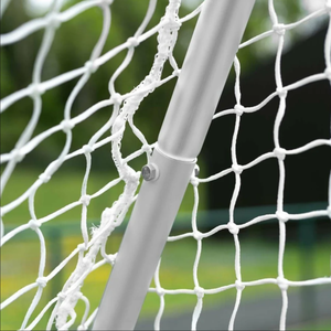 Red <span class=keywords><strong>de</strong></span> Fútbol para Entrenamiento y Finalización <span class=keywords><strong>de</strong></span> Partidos, Protección 10x10cm, <span class=keywords><strong>Baliza</strong></span> <span class=keywords><strong>de</strong></span> Campo 2 en 1, Rebote Alto y Bajo, Pinos <span class=keywords><strong>de</strong></span> Hierro, Azul Blanco, Campeonato - Product Image 1