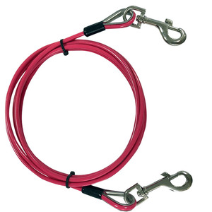 Venta directa de fábrica, accesorios para mascotas, cuerda de alambre de acero metálico recubierta de PU, cable de amarre para perros, correas para perros, correa para perros - Product Image 5